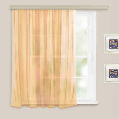 Штора вуаль однотонная 140х145 см, цвет светло персиковый
