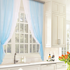 Комплект штор для кухни Witerra Лидия 250х160см, голубой, пэ100% - Фото 1