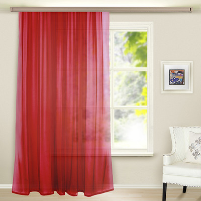 Штора вуаль однотонная 145х260 см, цв. бордо, пэ 100%