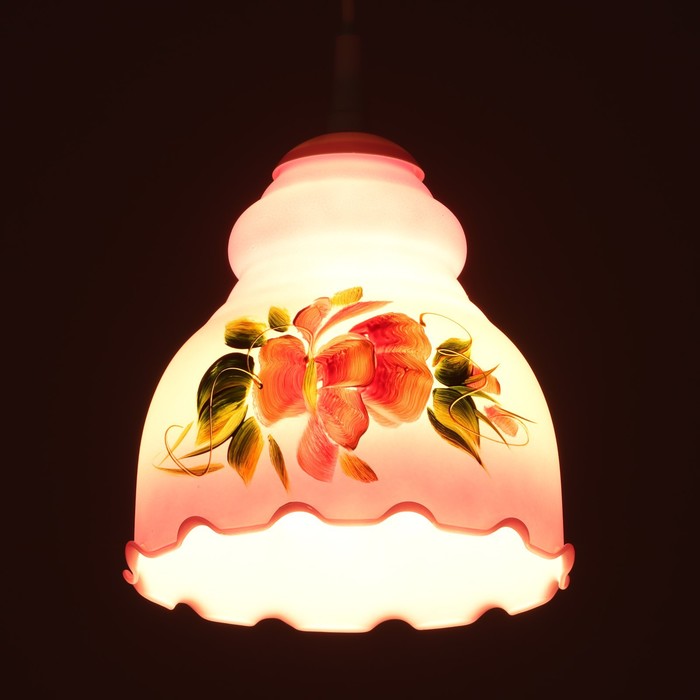 Светильник BayerLux  Елена 1 лампа E27 60 Вт мол. розовая - фото 1905501880
