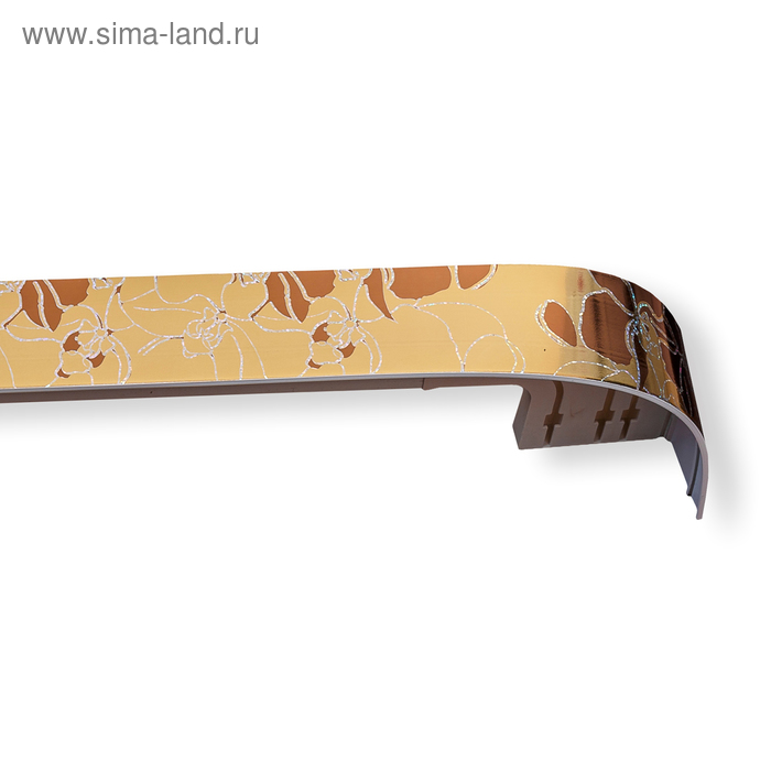 Карниз трёхрядный «Ультракомпакт. Модерн», 240 см, с декоративной планкой 7 см, цвет бронзовая орхидея