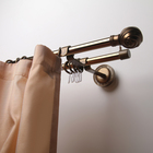 Карниз двухрядный 160 см d=1.6 см «Фэшн» с наконечниками «Орион», цвет старое золото - Фото 3