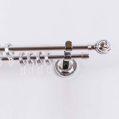 Карниз двухрядный, «Фэшн», 360 см, d=1.6 см, с наконечниками «Орион», цвет серебро