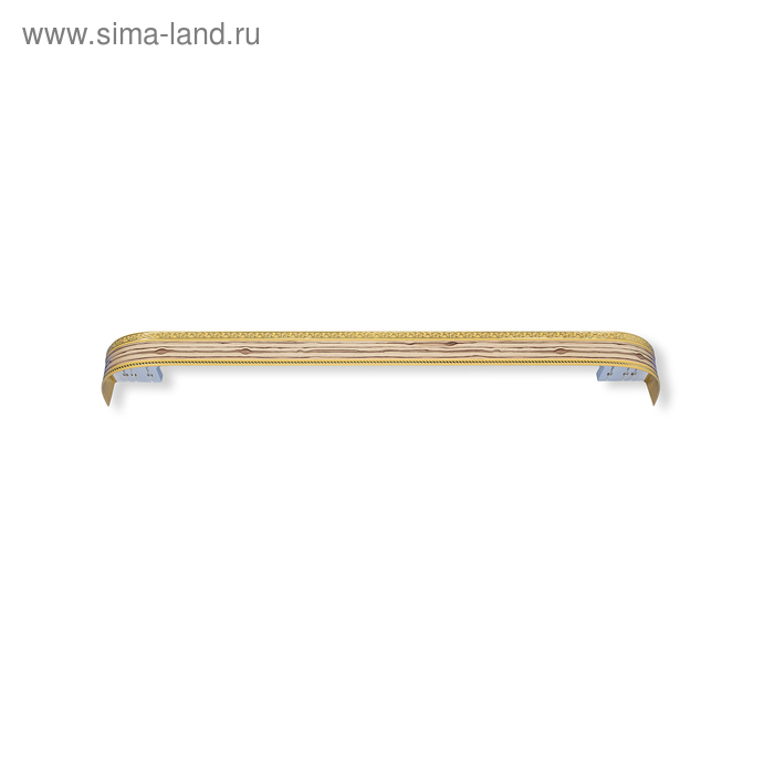 Карниз трёхрядный «Ультракомпакт. Есенин», 240 см, с декоративной планкой 7 см, цвет золото - Фото 1