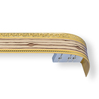 Карниз трёхрядный «Ультракомпакт. Есенин», 280 см, с декоративной планкой 7 см, цвет золото - Фото 1