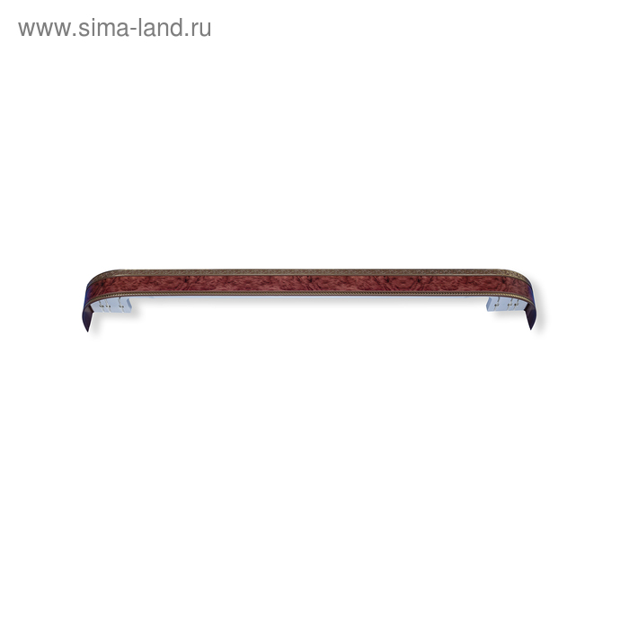 Карниз трёхрядный «Ультракомпакт. Есенин», 300 см, с декоративной планкой 7 см, цвет золото/бубинго - Фото 1