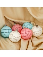 Ёлочные игрушки «Кракле», шары новогодние, d=6 см, набор 6 шт., МИКС - Фото 3