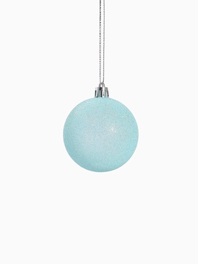 Ёлочные игрушки «Блеск», шары новогодние, набор 6 шт., d=6 см, голубой (комплект 2 шт)