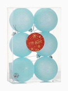 Ёлочные игрушки «Блеск», шары новогодние, набор 6 шт., d=6 см, голубой - Фото 5