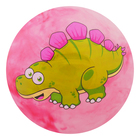 Мяч детский «Динозаврики», d=25 см, 60 г, цвет розовый, рисунок МИКС - фото 2396285