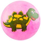 Мяч детский «Динозаврики», d=25 см, 60 г, цвет розовый, рисунок МИКС - фото 8416007