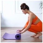 Коврик для йоги Sangh, 183×61×1 см, цвет фиолетовый - Фото 5