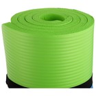 Коврик для йоги Sangh, 183×61×1,5 см, цвет зелёный - Фото 6