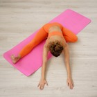 Коврик для йоги Sangh, нескользящий, 183×61×0.8 см, цвет розовый - Фото 6