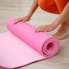 Коврик для йоги Sangh, 183×61×0,8 см, цвет розовый - фото 3822411