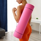 Коврик для йоги Sangh, нескользящий, 183×61×0.8 см, цвет розовый - Фото 9