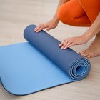 Коврик для йоги Sangh, 183×61×0,8 см, цвет синий - фото 9555029