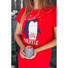 Платье женское  KAFTAN "Hello winter", красн.,  р-р 48-50, 100% хл - Фото 2