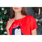 Платье женское  KAFTAN "Hello winter", красн.,  р-р 48-50, 100% хл - Фото 3