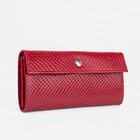 Кошелёк женский на кнопке, цвет красный - Фото 1