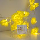 Гирлянда «Нить» 5 м с насадками «Розы жёлтые», IP20, прозрачная нить, 20 LED, свечение тёплое белое, 220 В - Фото 4