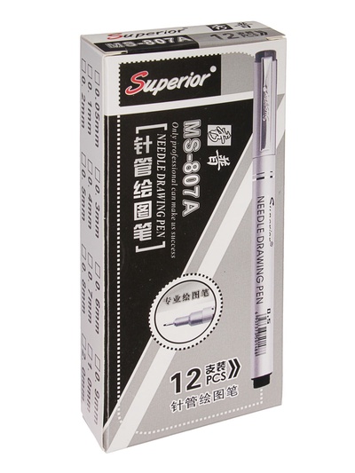 Профессиональный линер Superior, чёрный, узел 0.1 мм