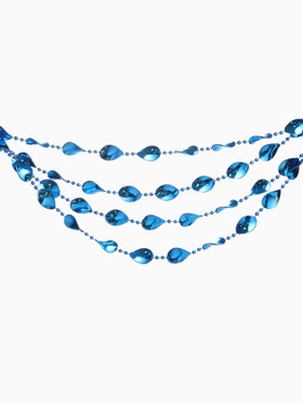 Бусы на ёлку «Овал», длина 2.7 м, синий Бусы на ёлку «Овал», длина 2.7 м, синий