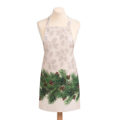 Фартук новогодний "Этель" Еловые ветви 70х61 см, 100% хлопок, саржа 190 гр/м2