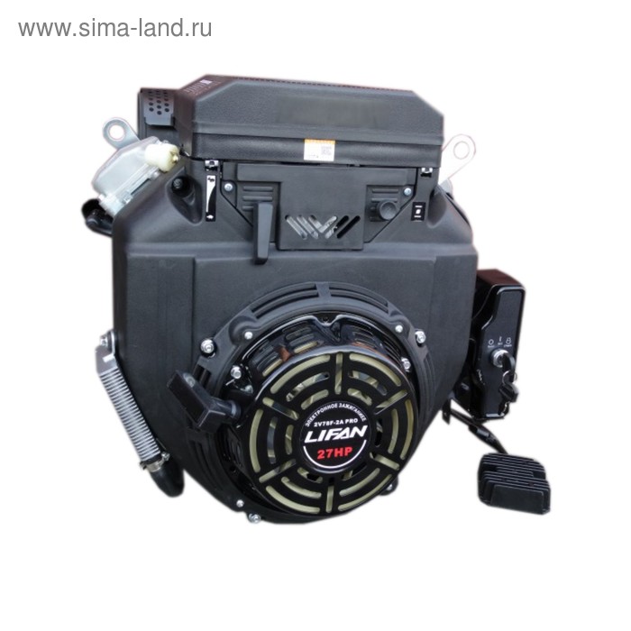Двигатель LIFAN 2V78F-2А PRO, бензиновый, 4Т, 16.5 кВт/27 л.с., катушка 20 А, d=25 мм