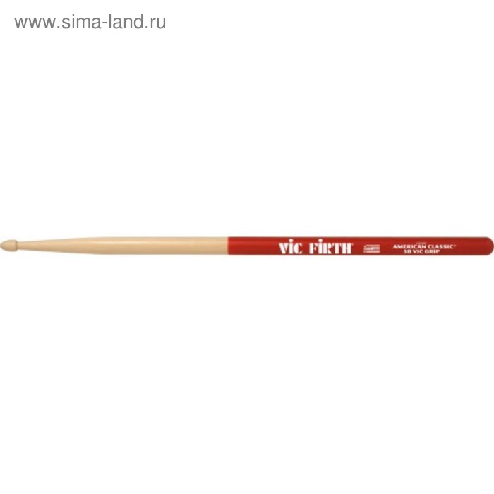 Барабанные палочки VIC FIRTH 5BVG 5B с антискользящим покрытием, длина 16", диаметр 0,595" - Фото 1