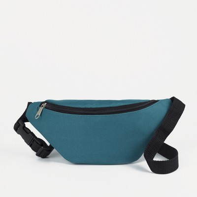 Поясная сумка ЗФТС на молнии, 25×6×13 см, бирюзовая