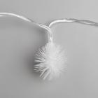 Гирлянда «Нить» 5 м с насадками «Ёжики синие», IP20, прозрачная нить, 30 LED, свечение синее, 8 режимов, 220 В - Фото 7