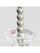 Набор свечей витых, 1.5×15 см, 2 шт., серебряный металлик - Фото 4