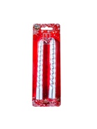 Набор свечей витых, 1.5×15 см, 2 шт., серебряный металлик - Фото 5