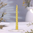 Набор свечей витых, 1.5х15 см, 2 штуки, золотой металлик - Фото 2