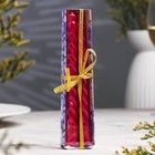 Набор свечей витых, 1.5×15 см, 2 шт., рубиновый металлик - Фото 2