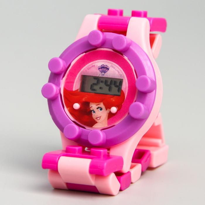 Часы наручные лего, Русалочка, Принцессы, с ремешком-конструктором - Фото 1
