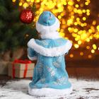 Снегурочка "Синяя шубка" 28 см, с посохом, с подсветкой, двигается - Фото 3