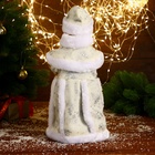 Снегурочка под ёлку «Зимнее волшебство. Белая шубка, с посошком» двигается, 40 см - Фото 4