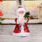 Дед Мороз "В красной шубке с подарками" двигается, с подсветкой, 30 см - Фото 1