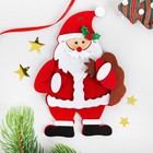 Набор для творчества - создай ёлочное украшение из фетра «Дед мороз с мешком подарков» - фото 592977