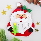 Набор для творчества - создай ёлочное украшение из фетра «Дед мороз с ёлочкой» - фото 8728437