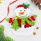 Ёлочная игрушка из фетра «Снеговик с ёлочкой», своими руками - Фото 1