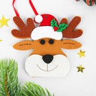 Ёлочная игрушка из фетра «Новогодний олень», своими руками - Фото 1