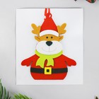 Ёлочная игрушка из фетра «Новогодний олень в шарфике», своими руками - Фото 3