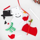 Набор для творчества - создай ёлочное украшение из фетра «Снеговик в варежках» - Фото 2