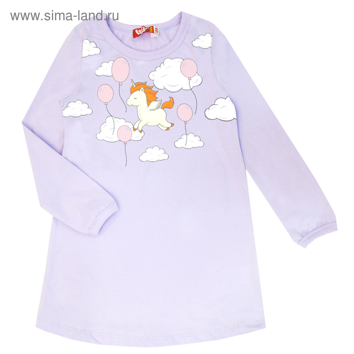Ночная сорочка для девочки, цвет лиловый, рост 116-60 см - Фото 1