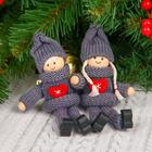 Елочная игрушка «Куколка в костюме», серая, МИКС - Фото 2