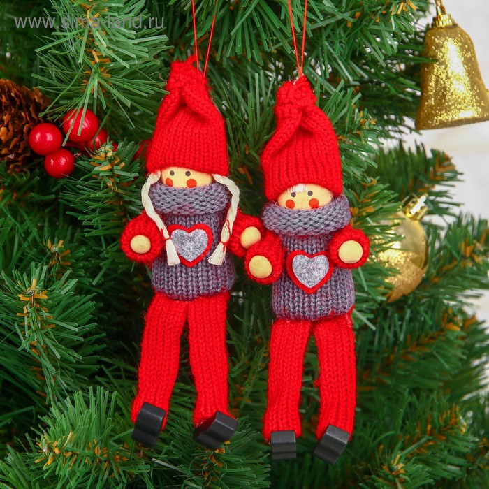 Елочная игрушка «Куколка в вязаном костюмчике», МИКС - Фото 1