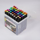 Набор маркеров профессиональных двусторонних Superior Tinge, чёрный корпус, 48 штук, 48 цветов, MS-818 - фото 8728619